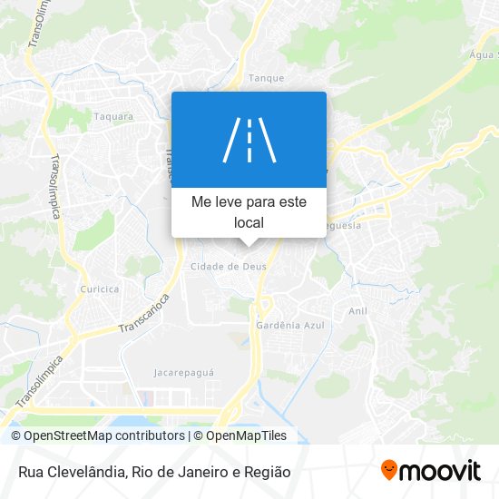 Rua Clevelândia mapa