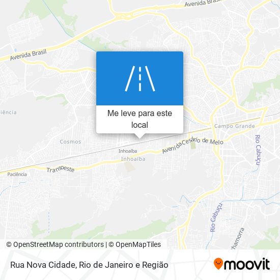 Rua Nova Cidade mapa