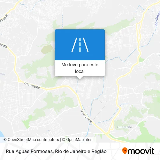Rua Águas Formosas mapa