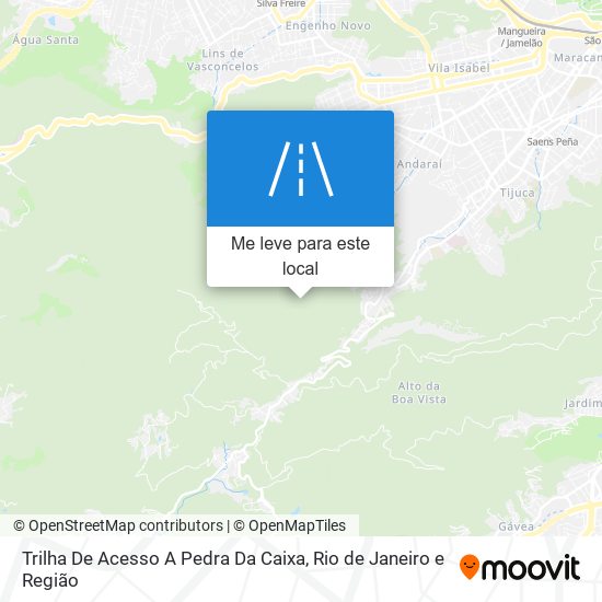 Trilha De Acesso A Pedra Da Caixa mapa