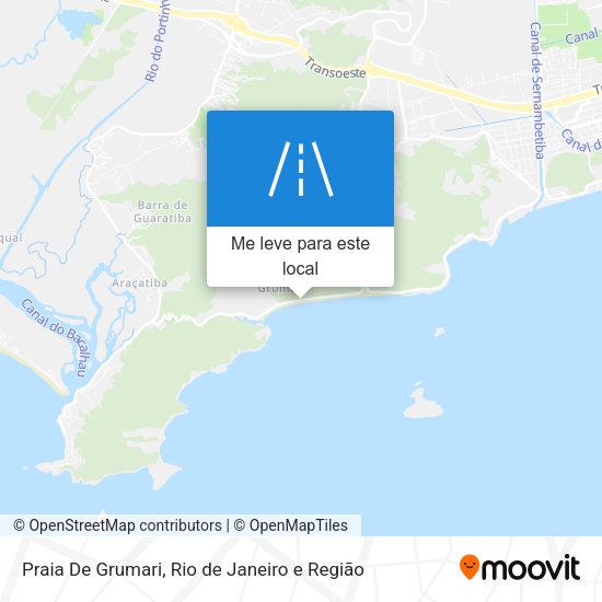 Praia De Grumari mapa