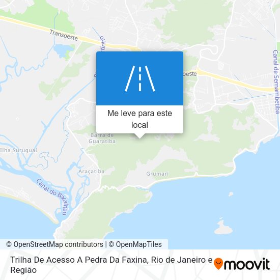 Trilha De Acesso A Pedra Da Faxina mapa