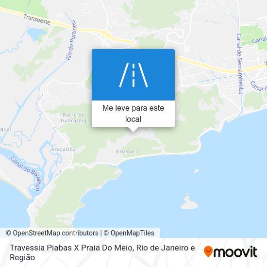 Travessia Piabas X Praia Do Meio mapa