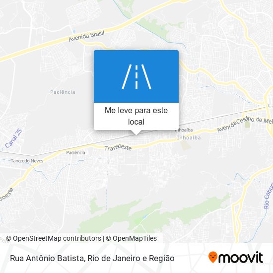 Rua Antônio Batista mapa