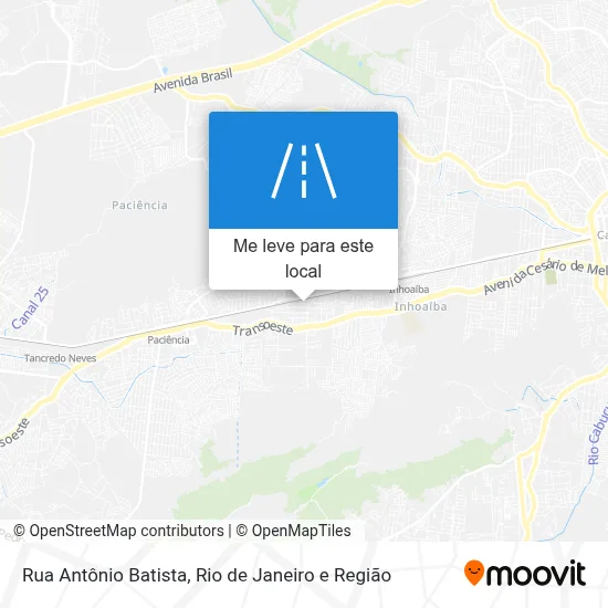 Rua Antônio Batista mapa