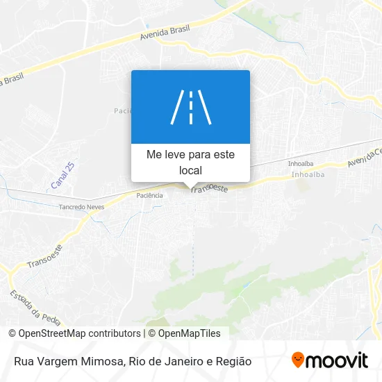 Rua Vargem Mimosa mapa