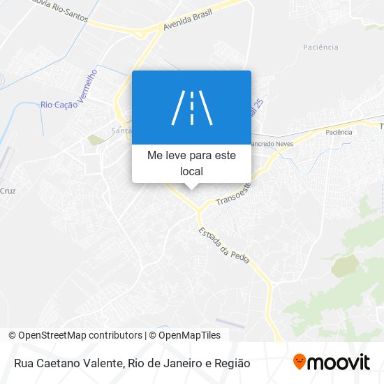 Rua Caetano Valente mapa