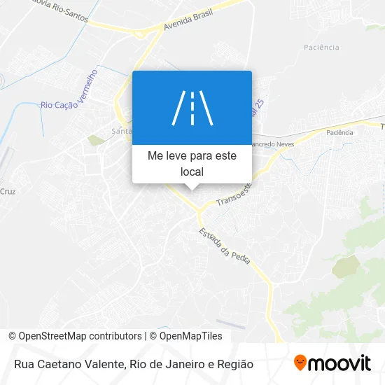 Rua Caetano Valente mapa