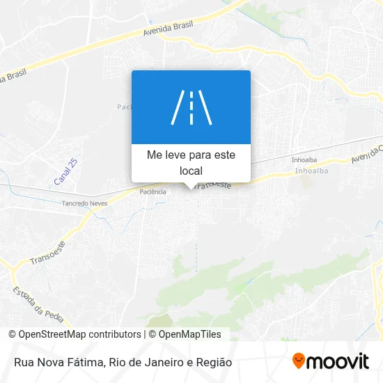 Rua Nova Fátima mapa