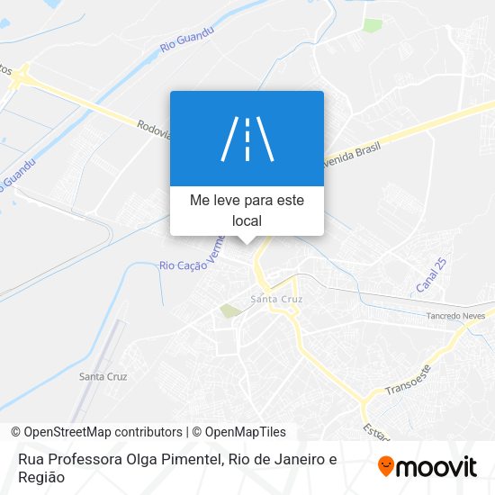 Rua Professora Olga Pimentel mapa
