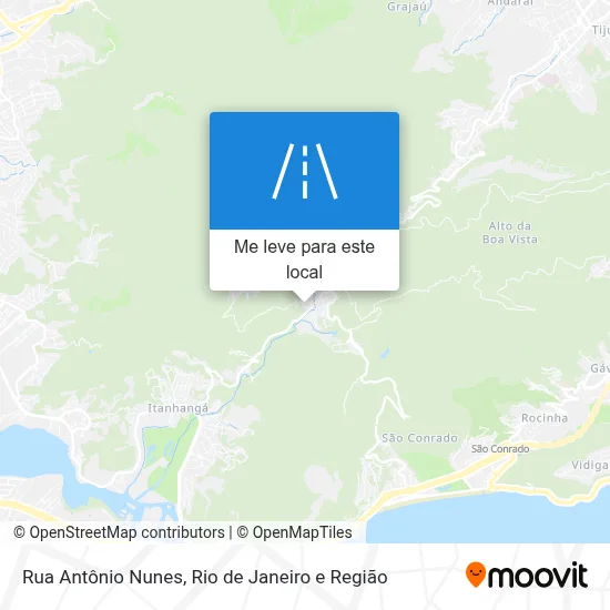 Rua Antônio Nunes mapa