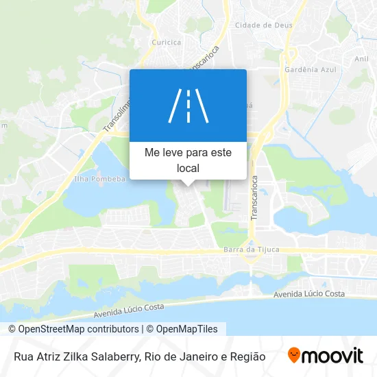Rua Atriz Zilka Salaberry mapa