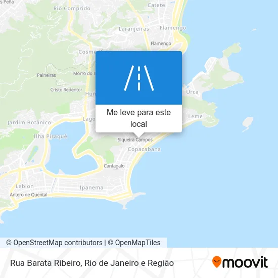 Rua Barata Ribeiro mapa