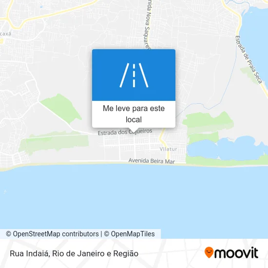 Rua Indaiá mapa