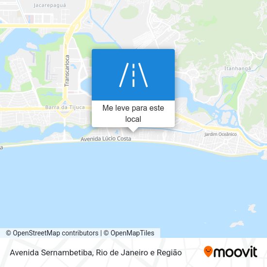 Avenida Sernambetiba mapa