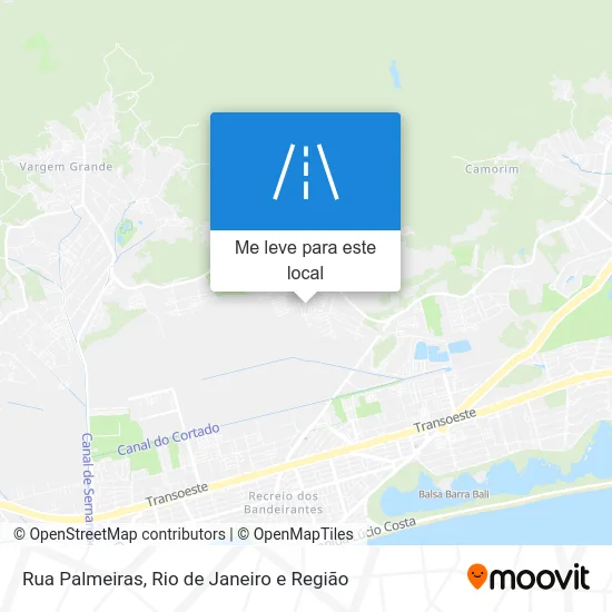 Rua Palmeiras mapa
