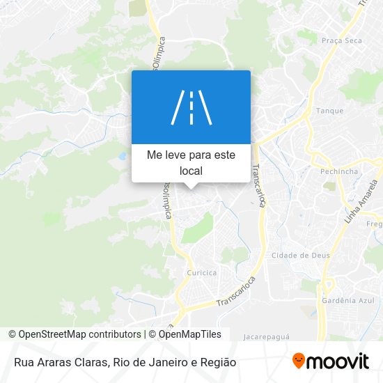 Rua Araras Claras mapa