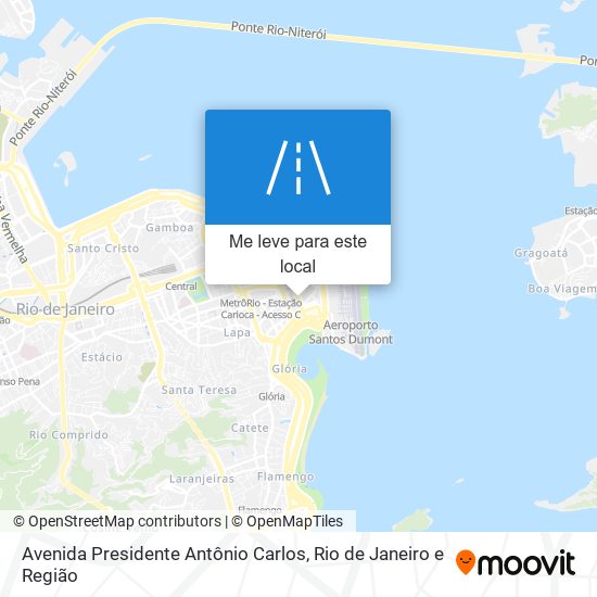 Avenida Presidente Antônio Carlos mapa