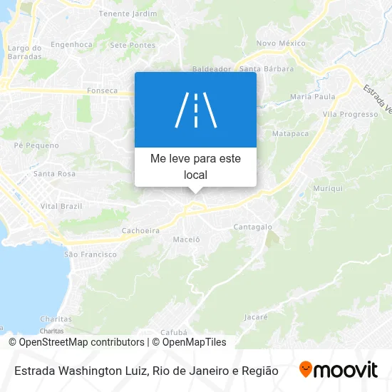 Estrada Washington Luiz mapa