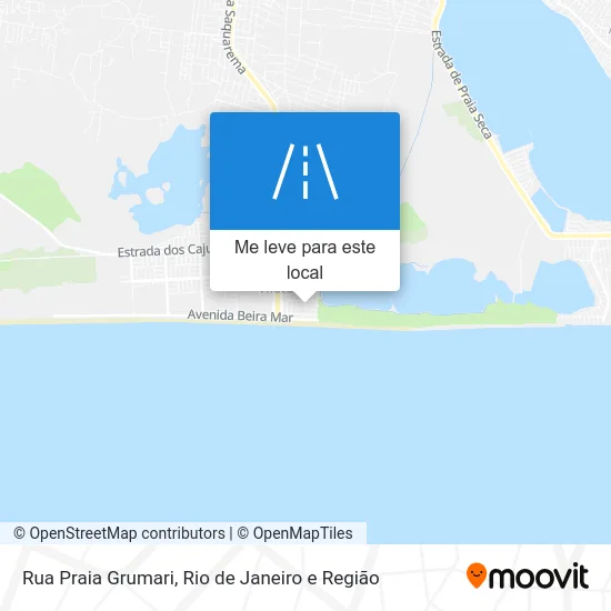 Rua Praia Grumari mapa