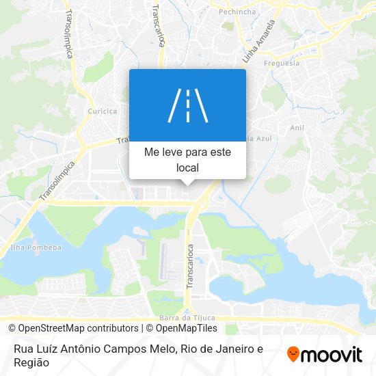 Rua Luíz Antônio Campos Melo mapa