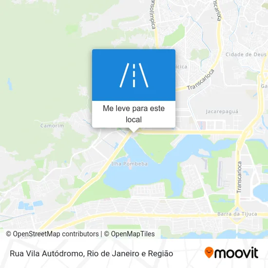 Rua Vila Autódromo mapa