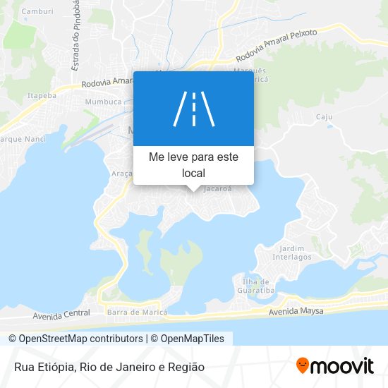 Rua Etiópia mapa
