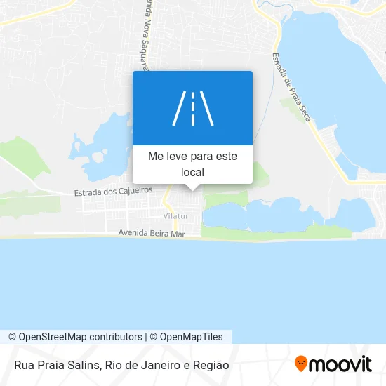 Rua Praia Salins mapa