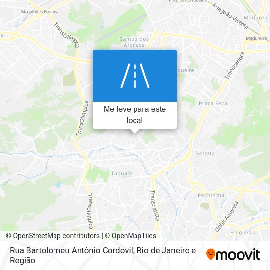Rua Bartolomeu Antônio Cordovil mapa