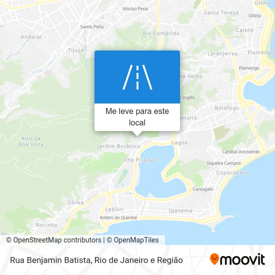 Rua Benjamin Batista mapa