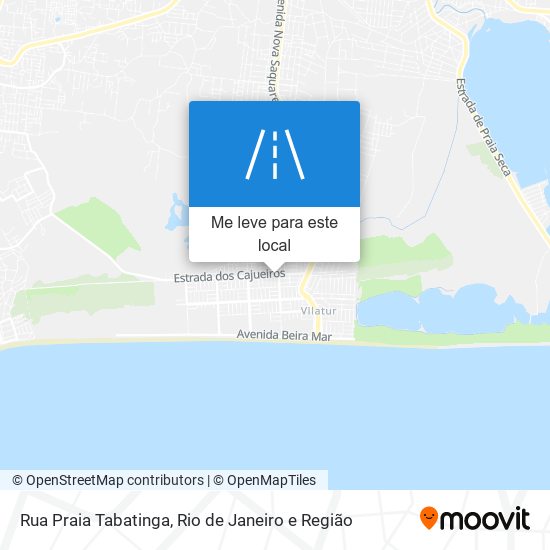 Rua Praia Tabatinga mapa