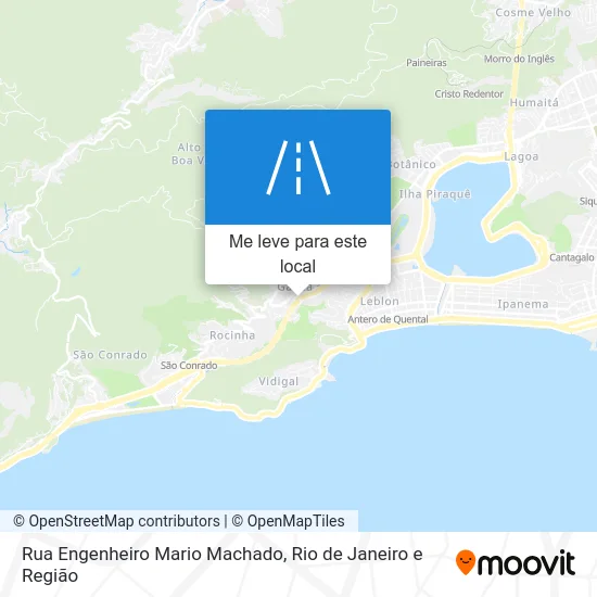 Rua Engenheiro Mario Machado mapa