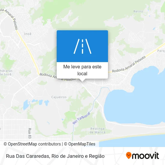 Rua Das Cararedas mapa