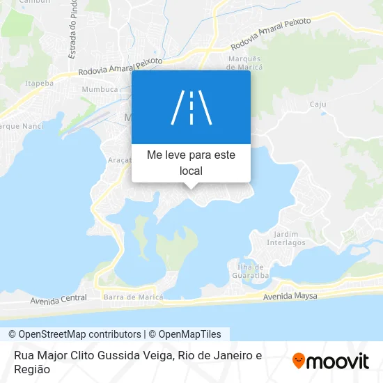 Rua Major Clito Gussida Veiga mapa