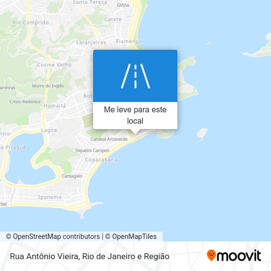 Rua Antônio Vieira mapa