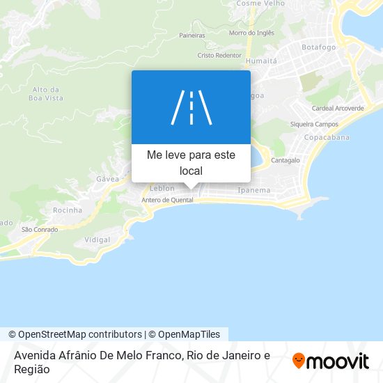 Avenida Afrânio De Melo Franco mapa