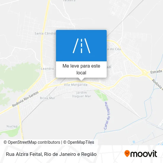 Rua Alzira Feital mapa