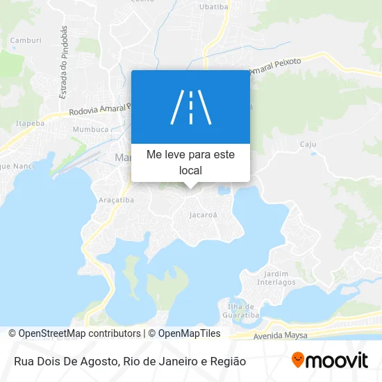 Rua Dois De Agosto mapa