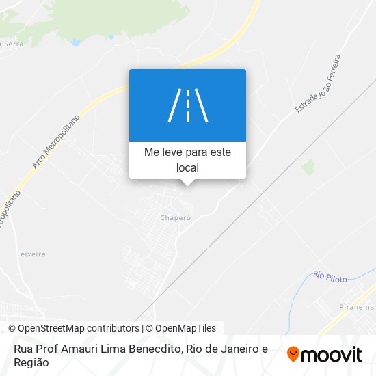 Rua Prof Amauri Lima Benecdito mapa