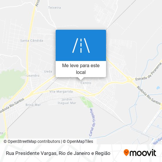 Rua Presidente Vargas mapa