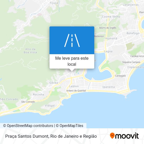 Praça Santos Dumont mapa