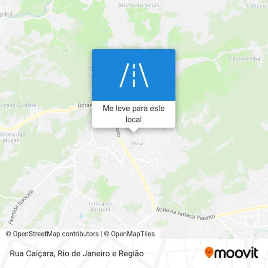 Rua Caiçara mapa
