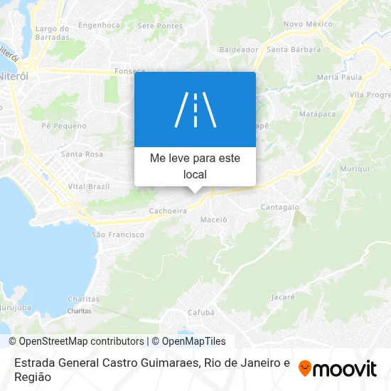 Estrada General Castro Guimaraes mapa