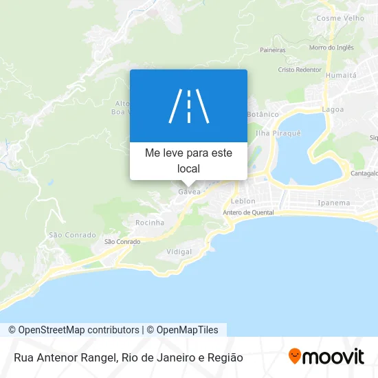 Rua Antenor Rangel mapa