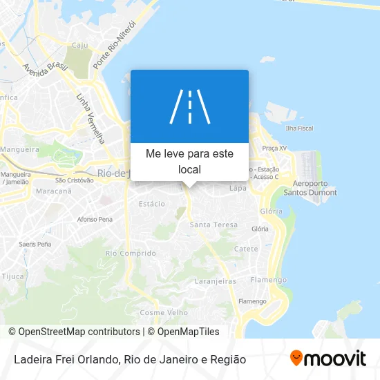 Ladeira Frei Orlando mapa