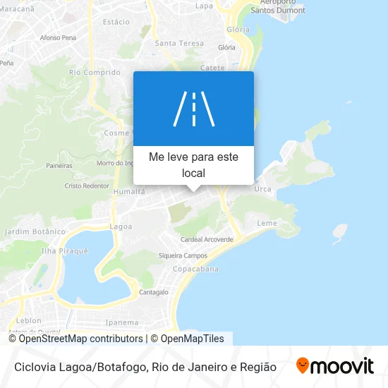 Ciclovia Lagoa/Botafogo mapa