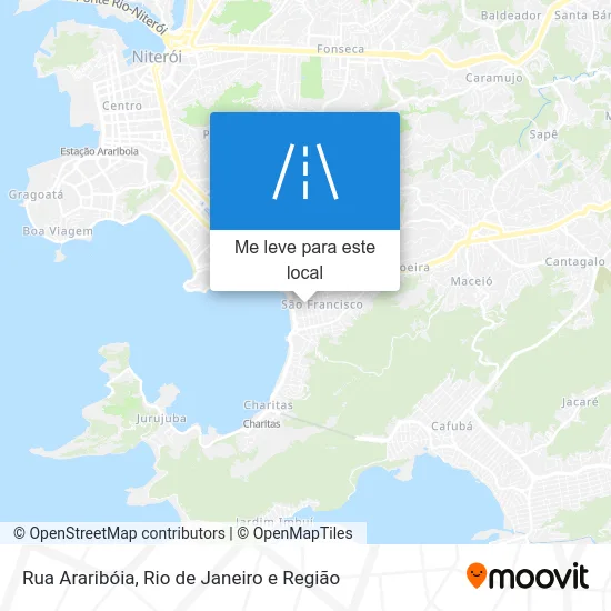 Rua Araribóia mapa