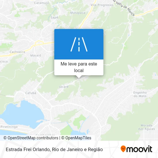 Estrada Frei Orlando mapa
