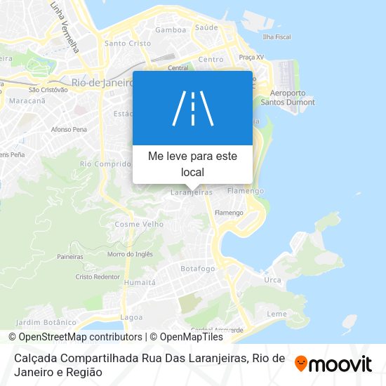 Calçada Compartilhada Rua Das Laranjeiras mapa