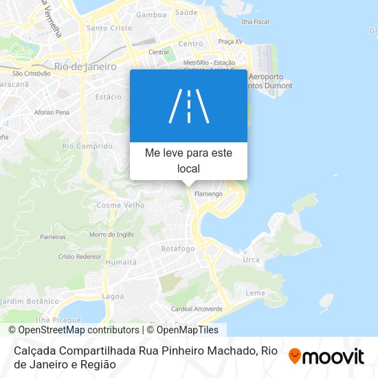Calçada Compartilhada Rua Pinheiro Machado mapa
